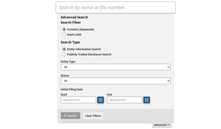 California SOS state database search