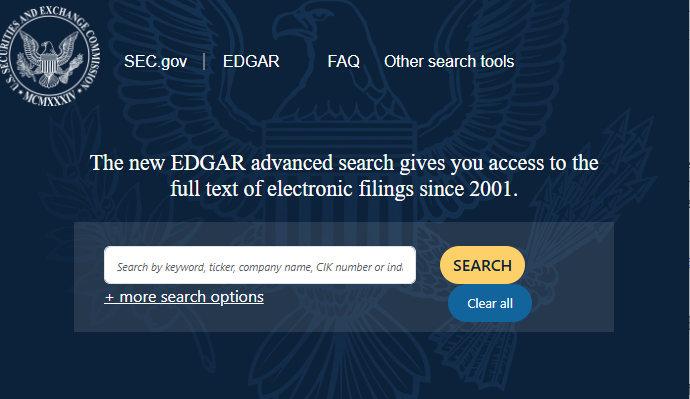 SEC EDGAR search portal