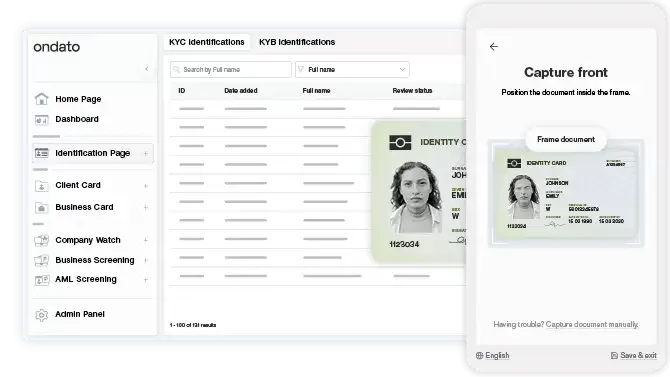 Ondato’s identify verification tool