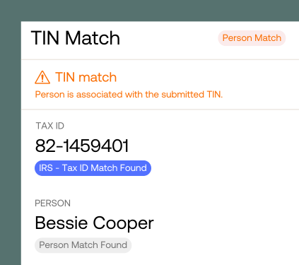 How the TIN lookup API works.
