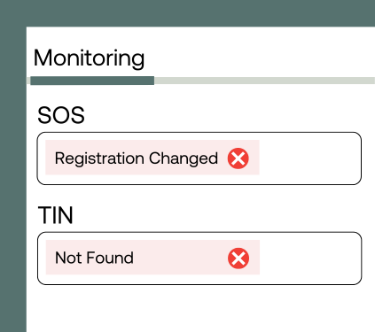 Reviewing status changes in Middesk Monitoring