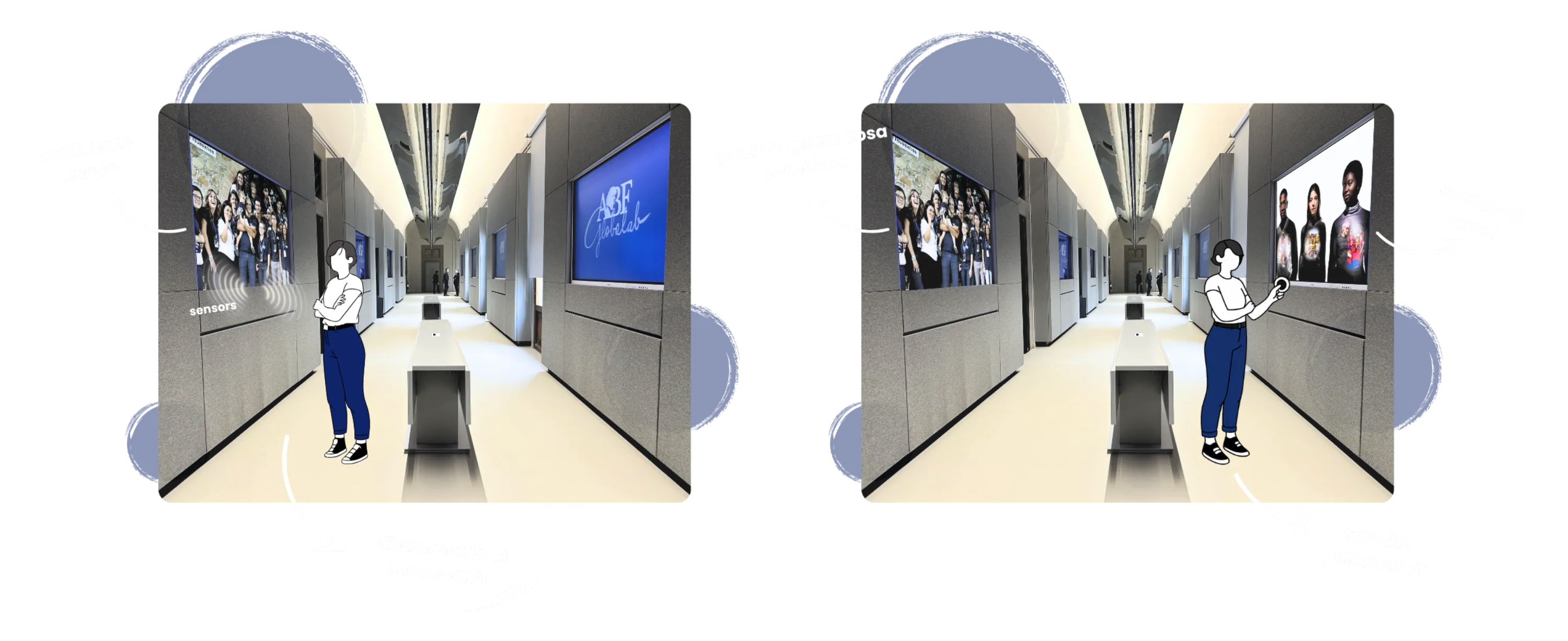 Andrea Bocelli Foundation Livesignage Experience Designer Project Proximity Sensors and IoT buttons