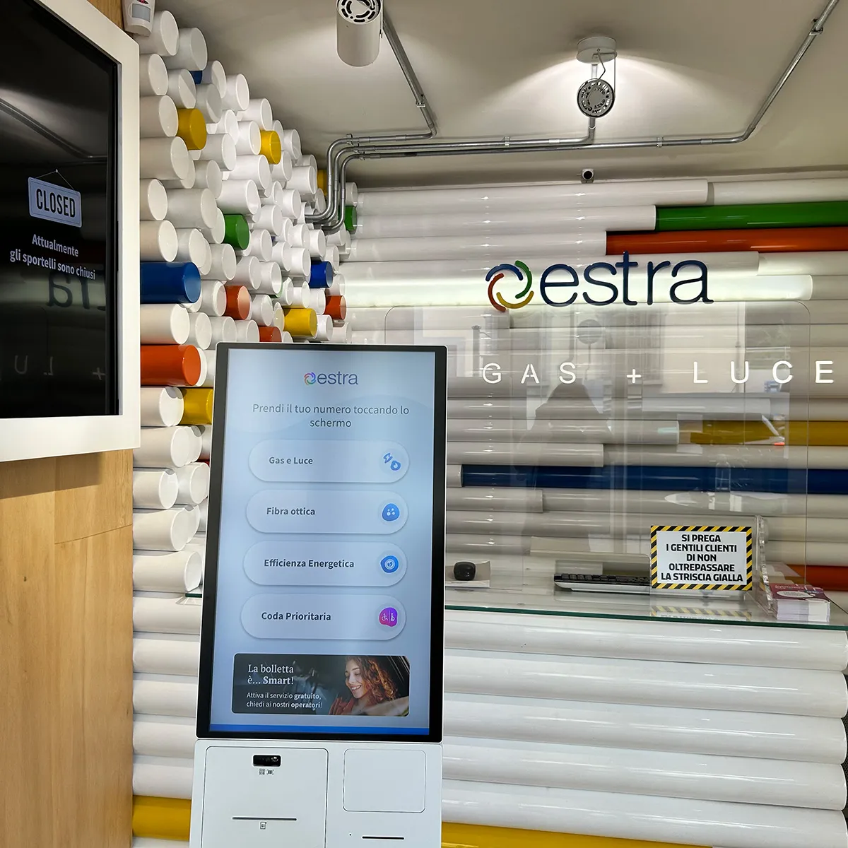 estra store with kiosk