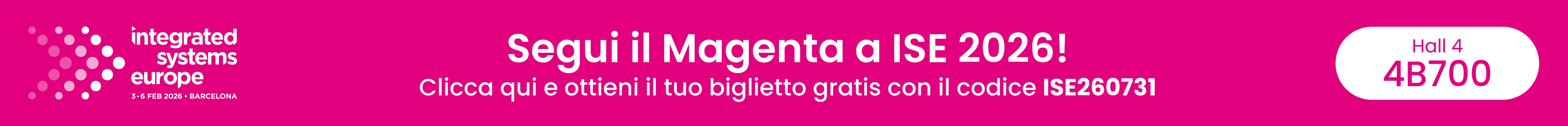 Livesignage a ISE 2026 booth 4B700 usa il codice ISE260731