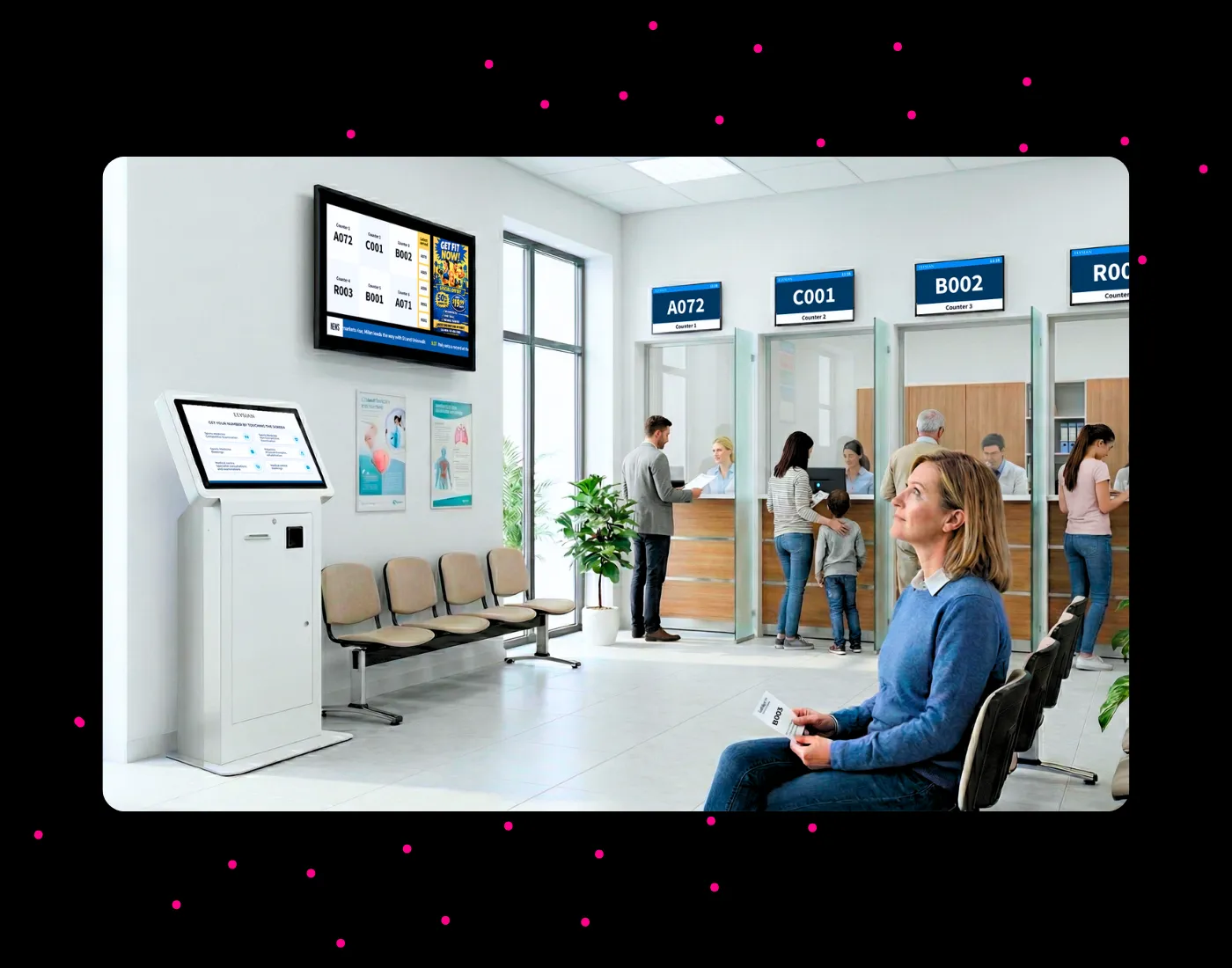 Scopri il sistema di eliminacode e gestione code per l'ottimizzazione dei flussi di Livesignage