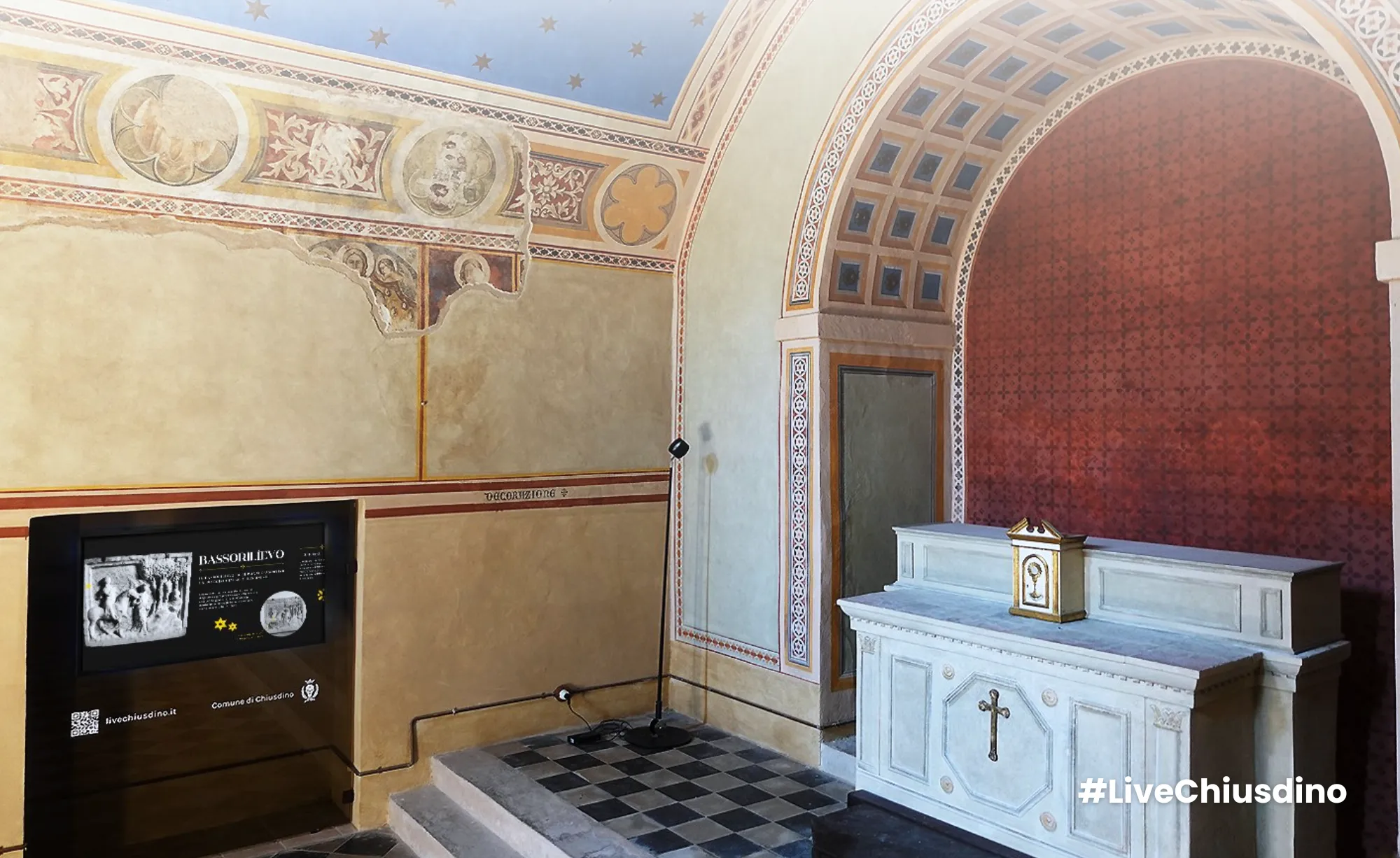 Schermo digitale per la valorizzazione del patrimonio culturale all’interno del Museo di Chiusdino