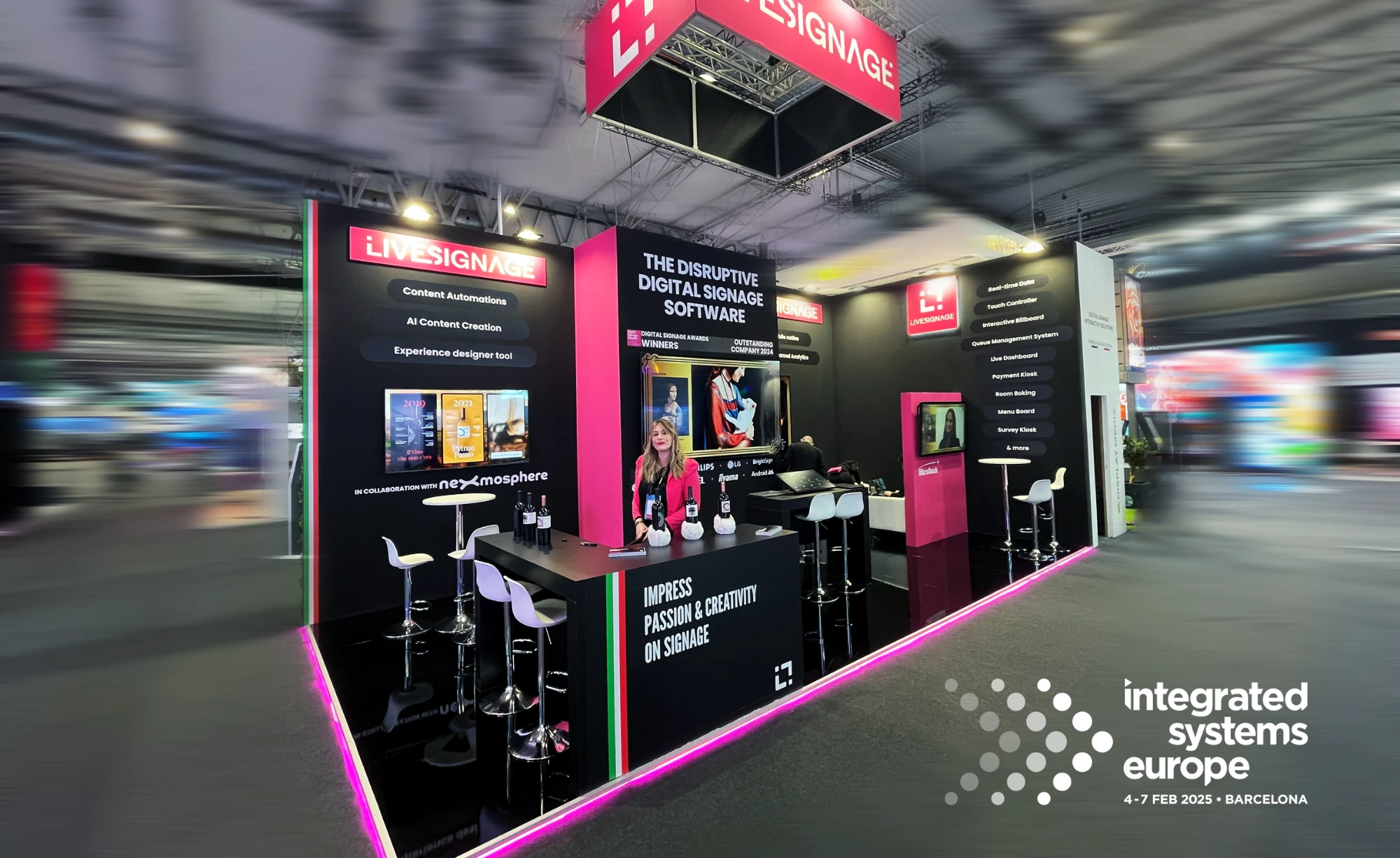 Stand Livesignage a ISE 2025 a Barcellona