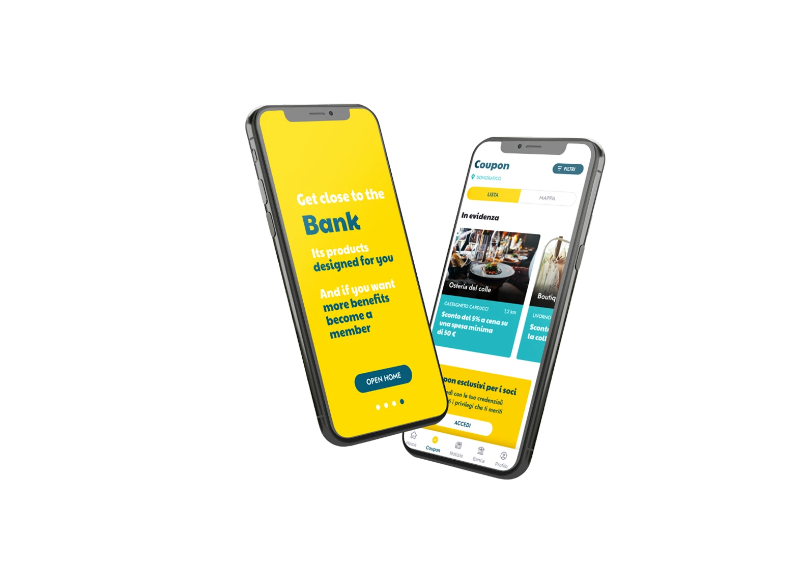Esempio di Progressive Web App collegata ai display digitali di una banca