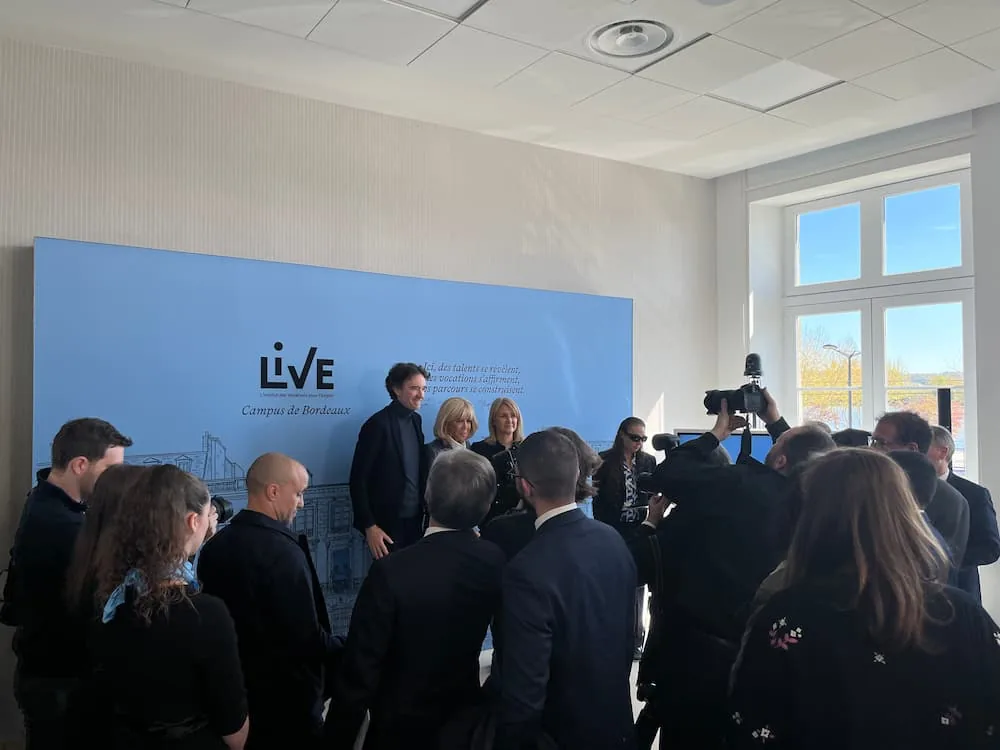 Inauguration du campus LIVE à Bordeaux avec Antoine Arnault et Brigitte Macron, organisée par H.stories.