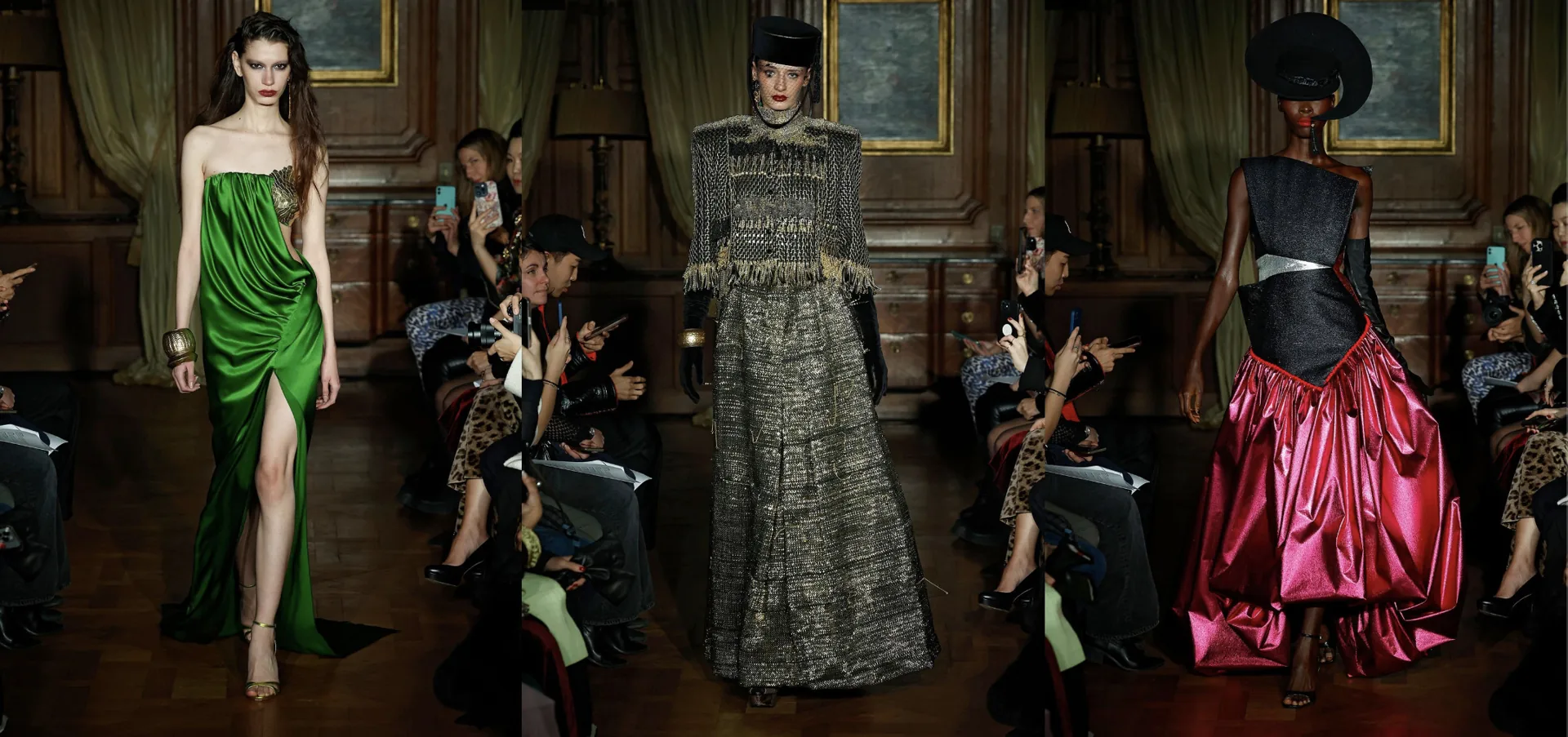 Défilé Haute Couture SS25 de Ronald van der Kemp à Paris, conçu par H.stories à l'hôtel d'Avaray