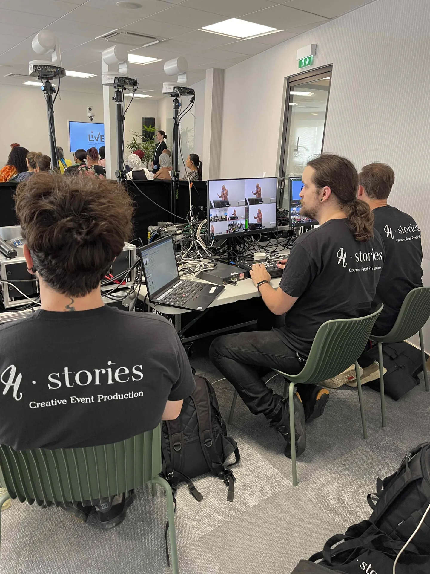 Live Streaming avec Emmanuel Macron à Paris, organisé par H.stories.
