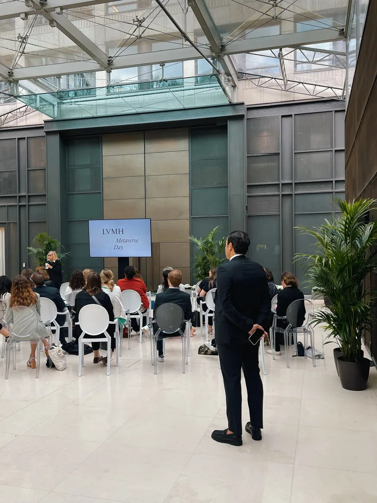 Événement LVMH Meta Days 2023, organisé par H.stories, axé sur les enjeux juridiques du Metaverse.