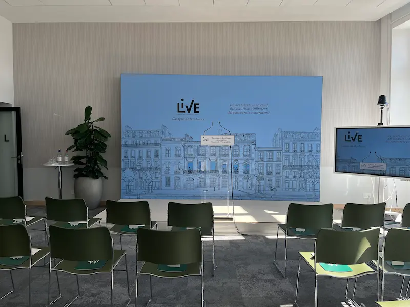 Inauguration du campus LIVE à Bordeaux avec Antoine Arnault et Brigitte Macron, organisée par H.stories.