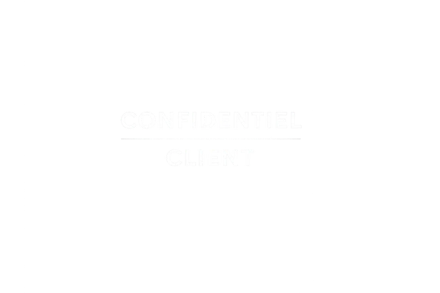 White text "CONFIDENTIAL CLIENT" on a plain black background