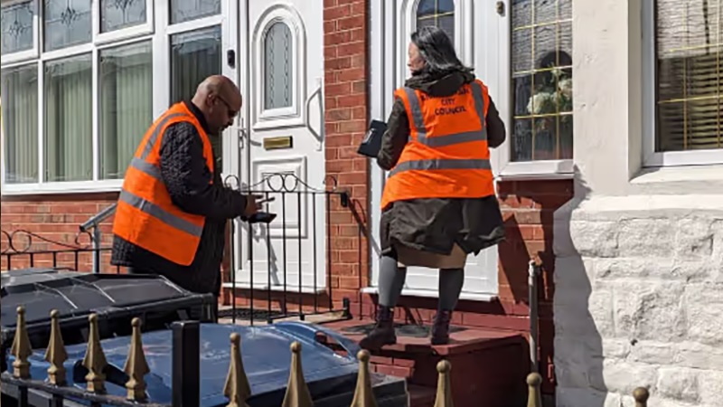 council officers visit property