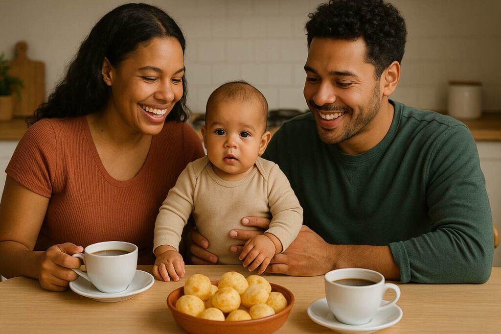 família feliz em imóvel representando como é morar em Pouso Alegre