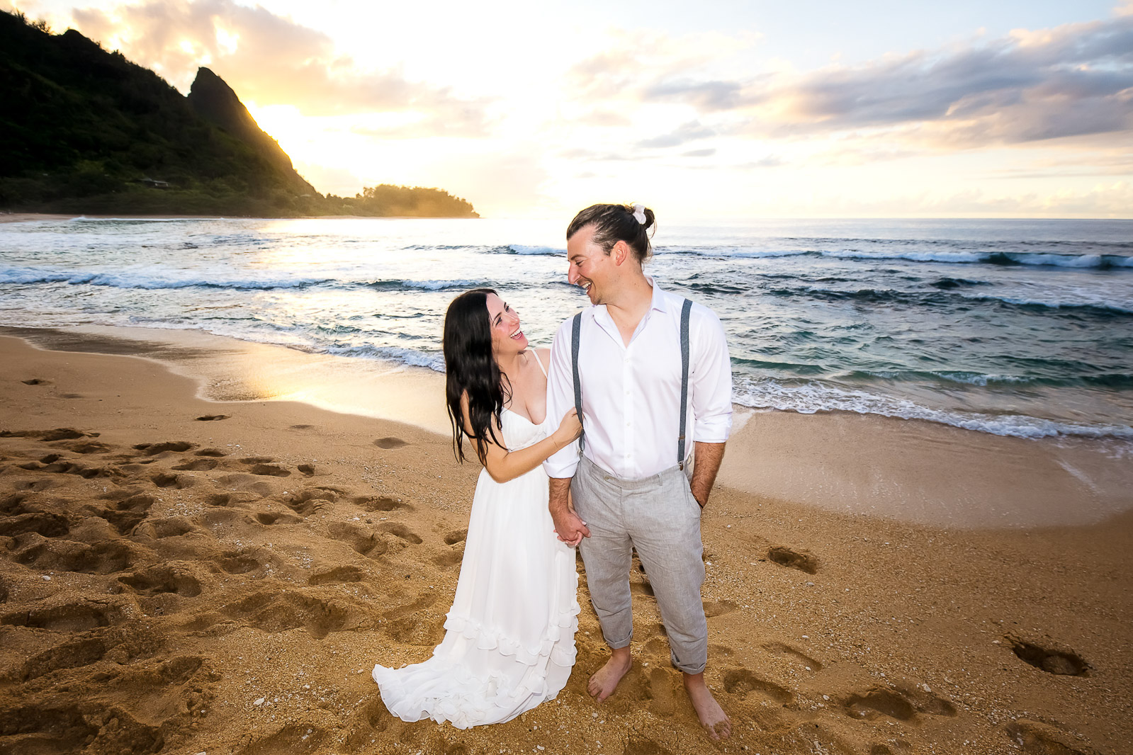 Kauai beach wedding photoshoot