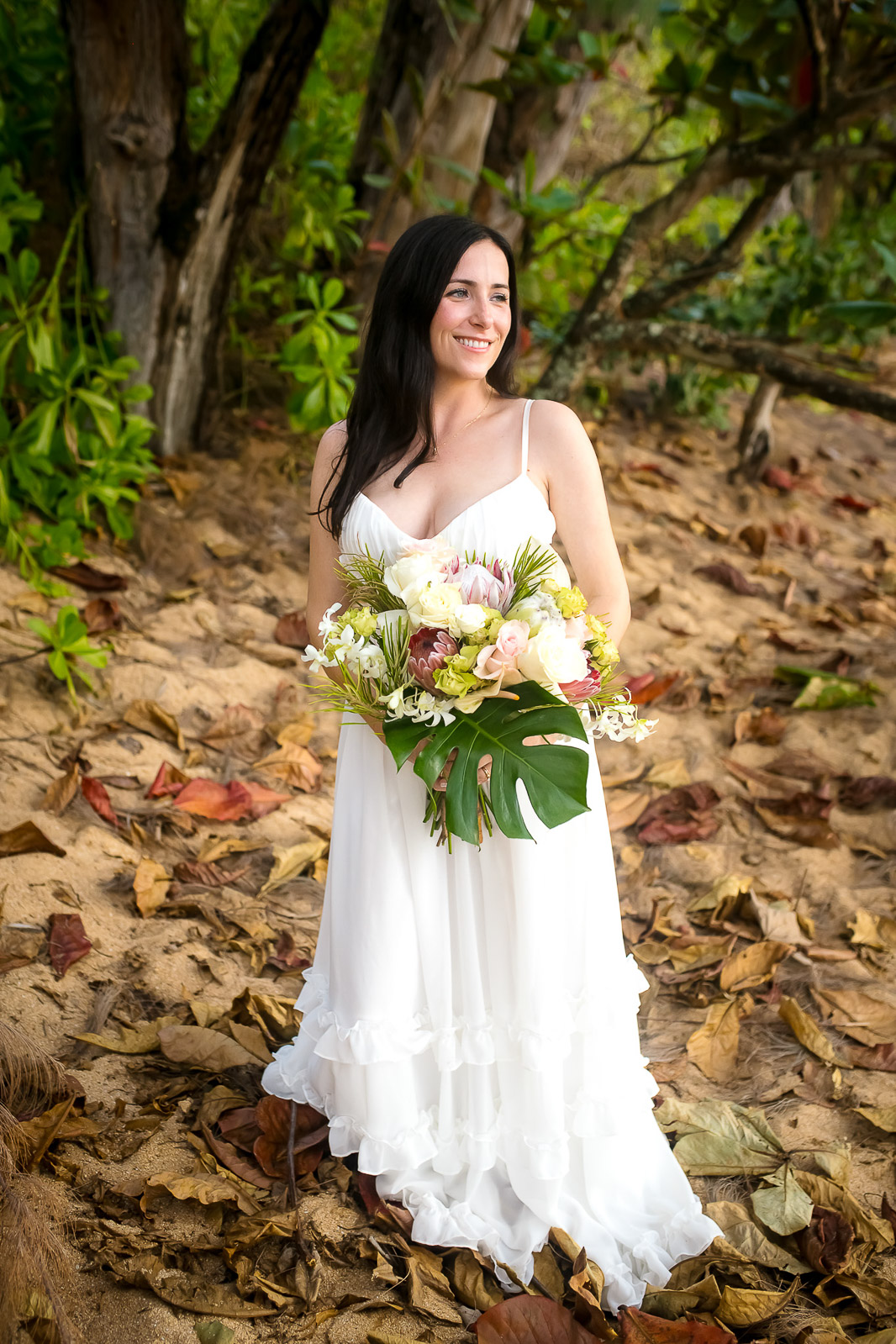 Lush Kauai bridal portrait