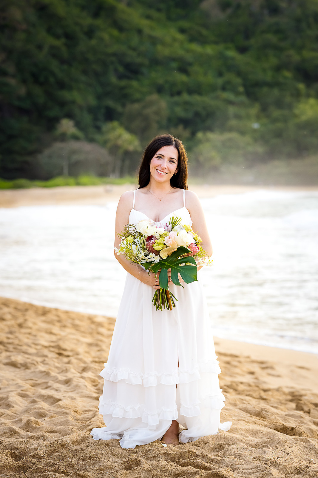 Bridal portrait on Kauai beach