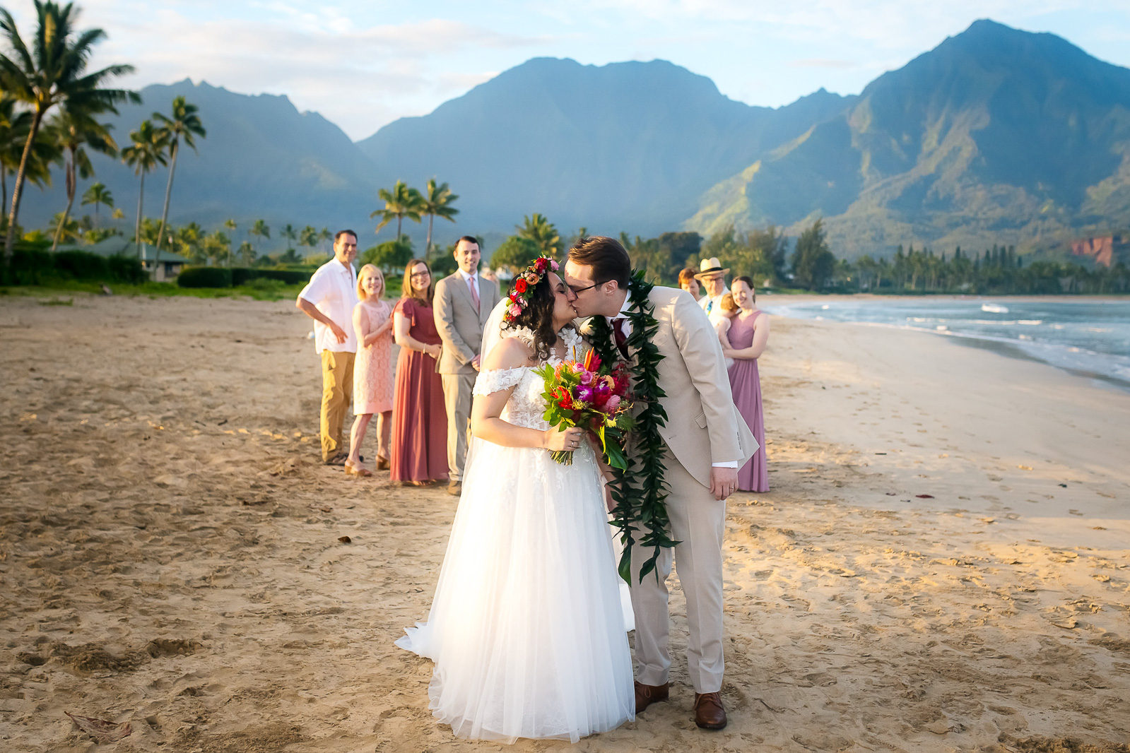 Joyful moment from a Kauai elopement