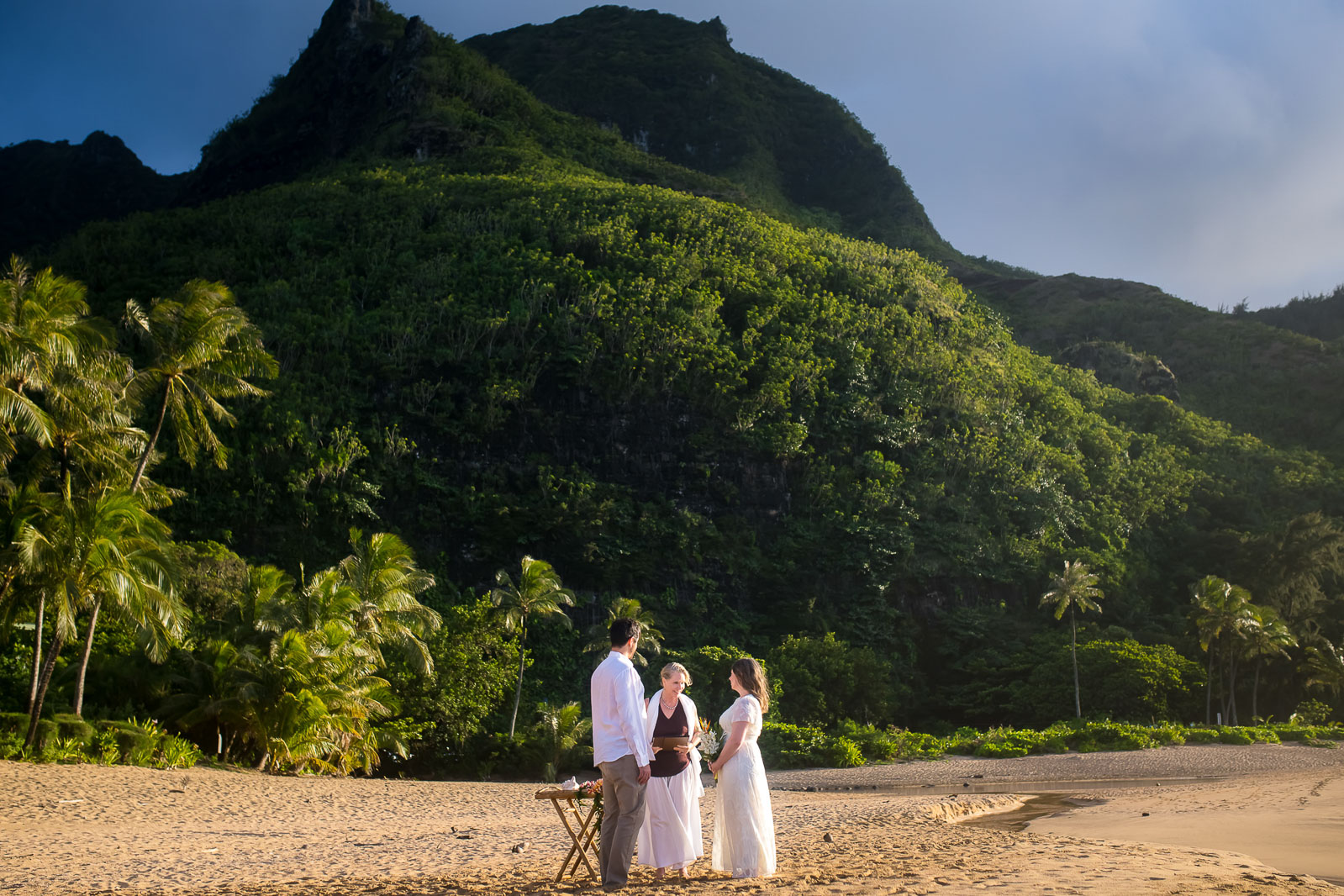 North shore kauai elopement wedding on the beach