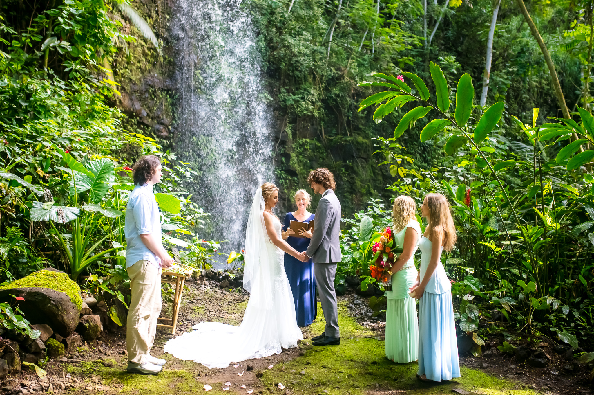 private waterfall elopement package