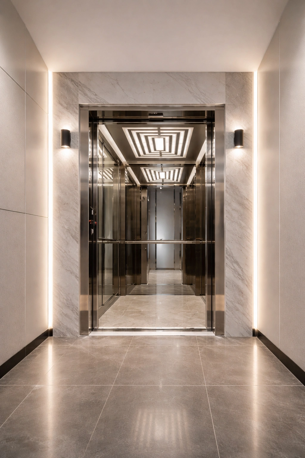 Apartment building contemporary Passenger Lift Lobby