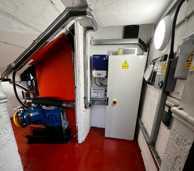 Commercial lift system upgrade with new control panel