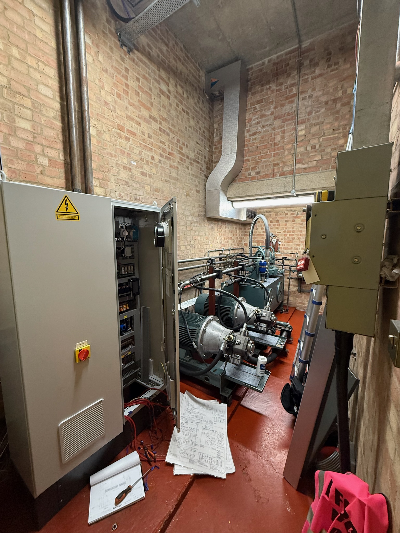Lorry Lift shaft, Barbican Centre Theatre, London