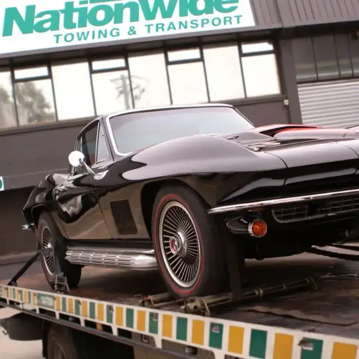 Nationwide towing professionals securing a vehicle