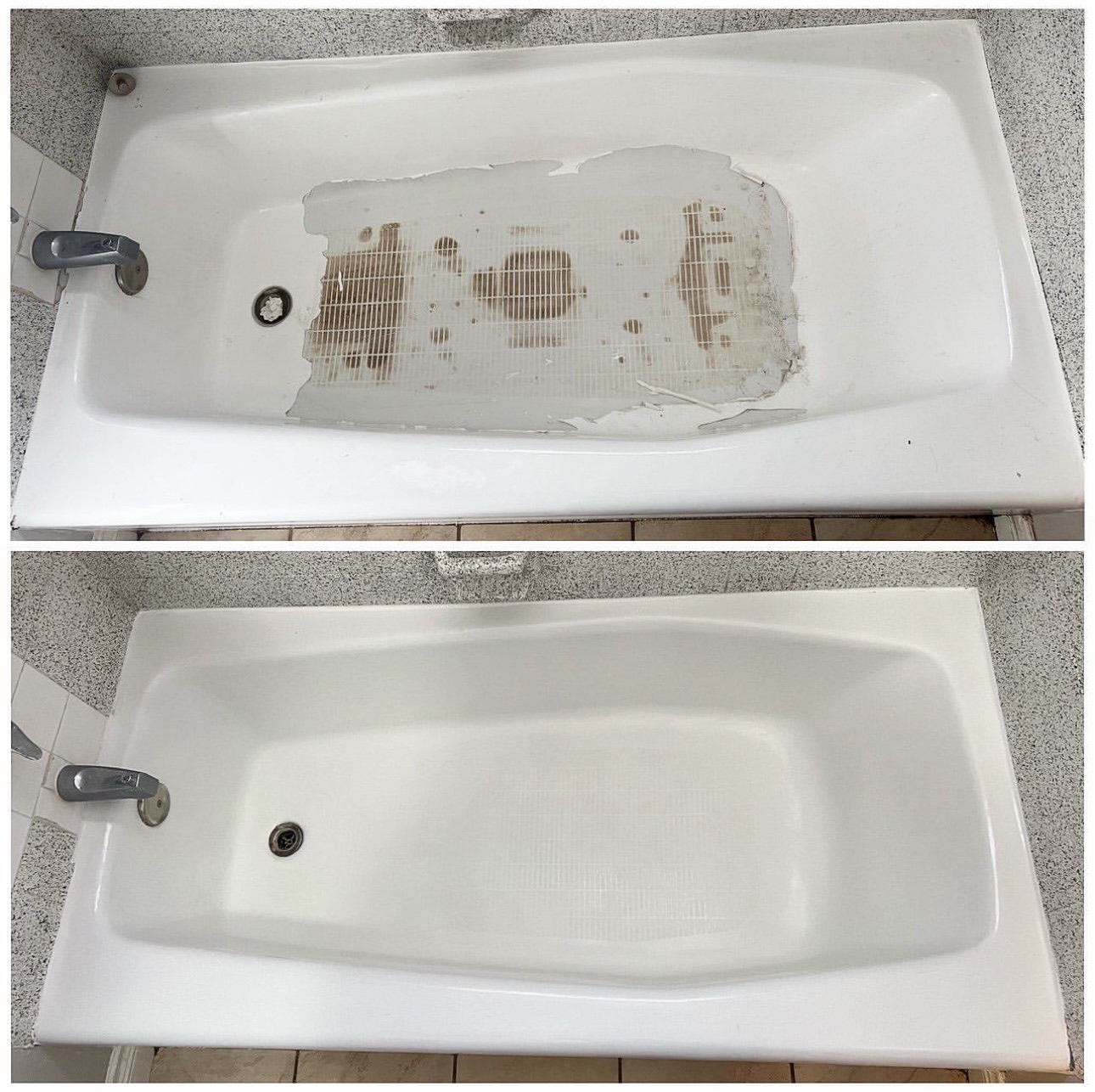 Professional bathtub refinishing in Bothell showing pristine white finish