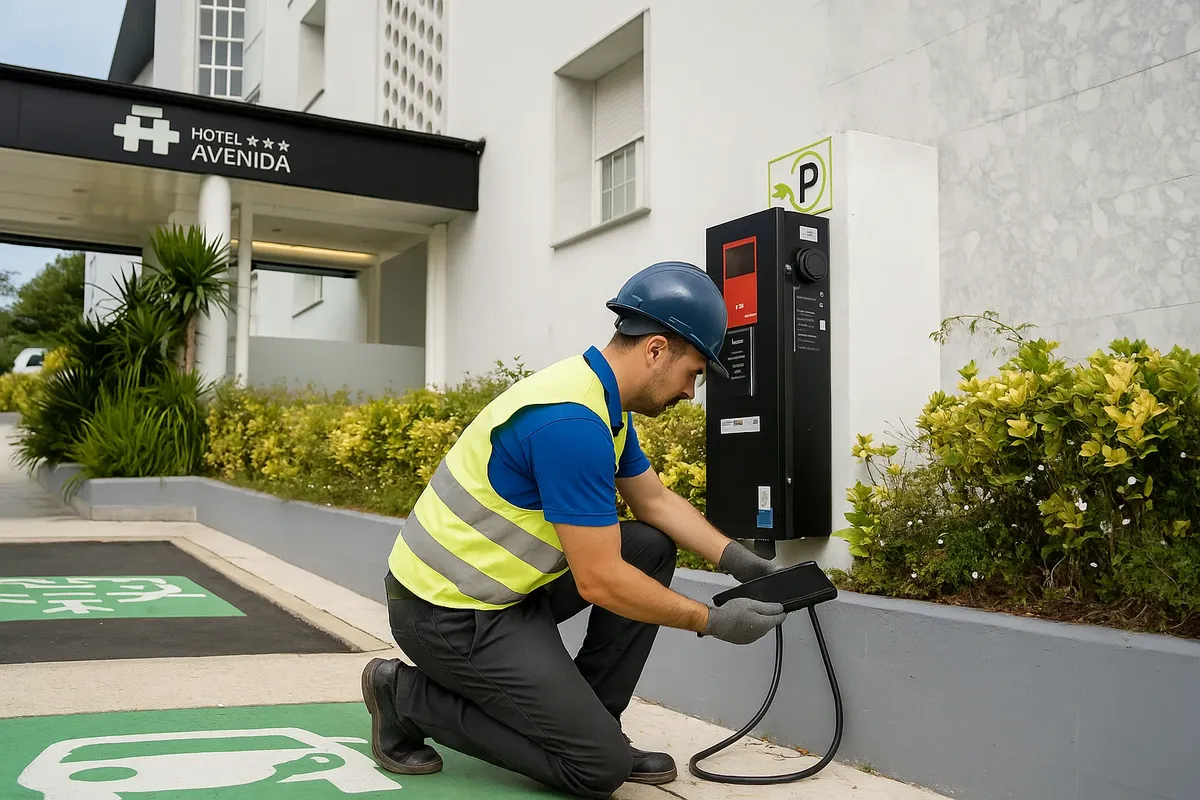 Cargar coche eléctrico para empresas