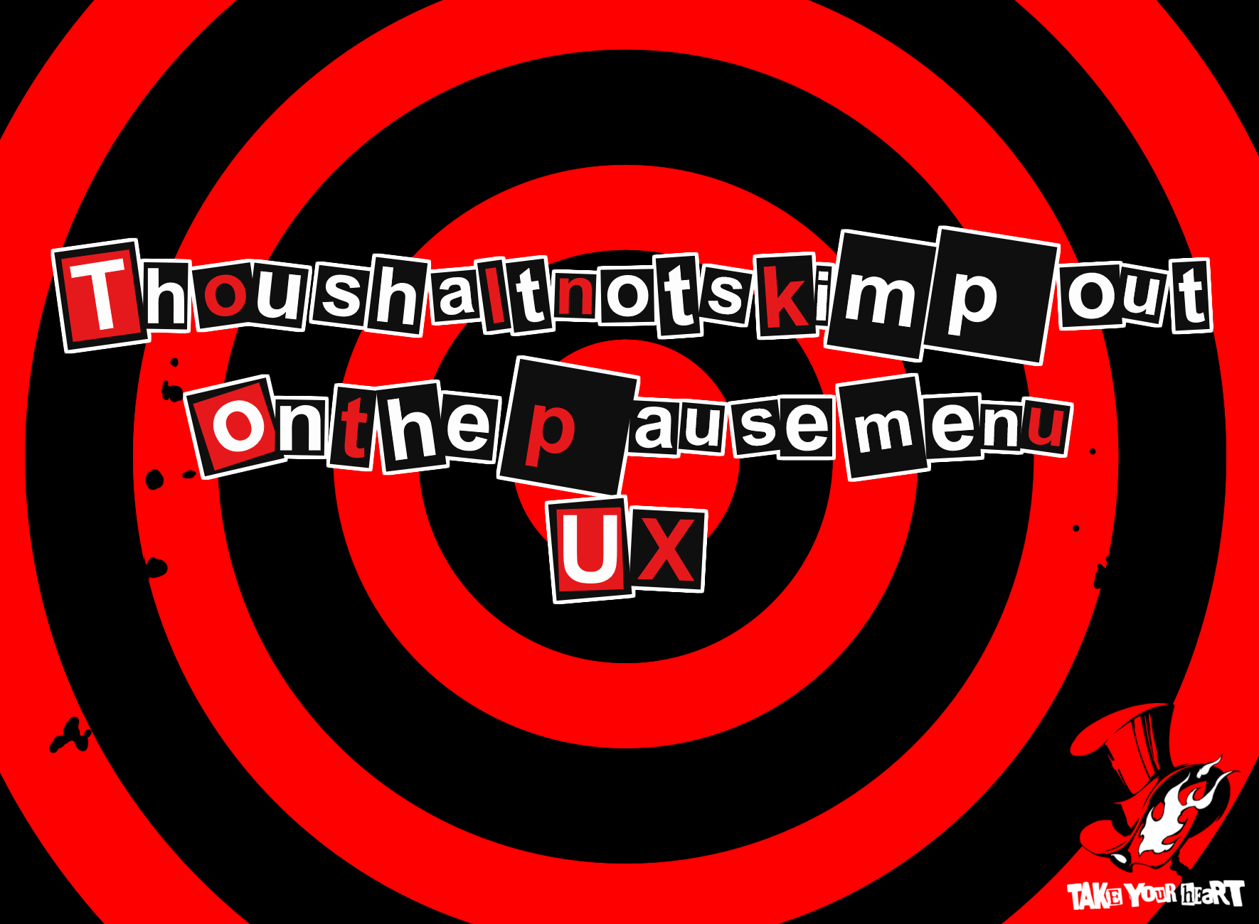 My Medium post about the pause menu UX in video games