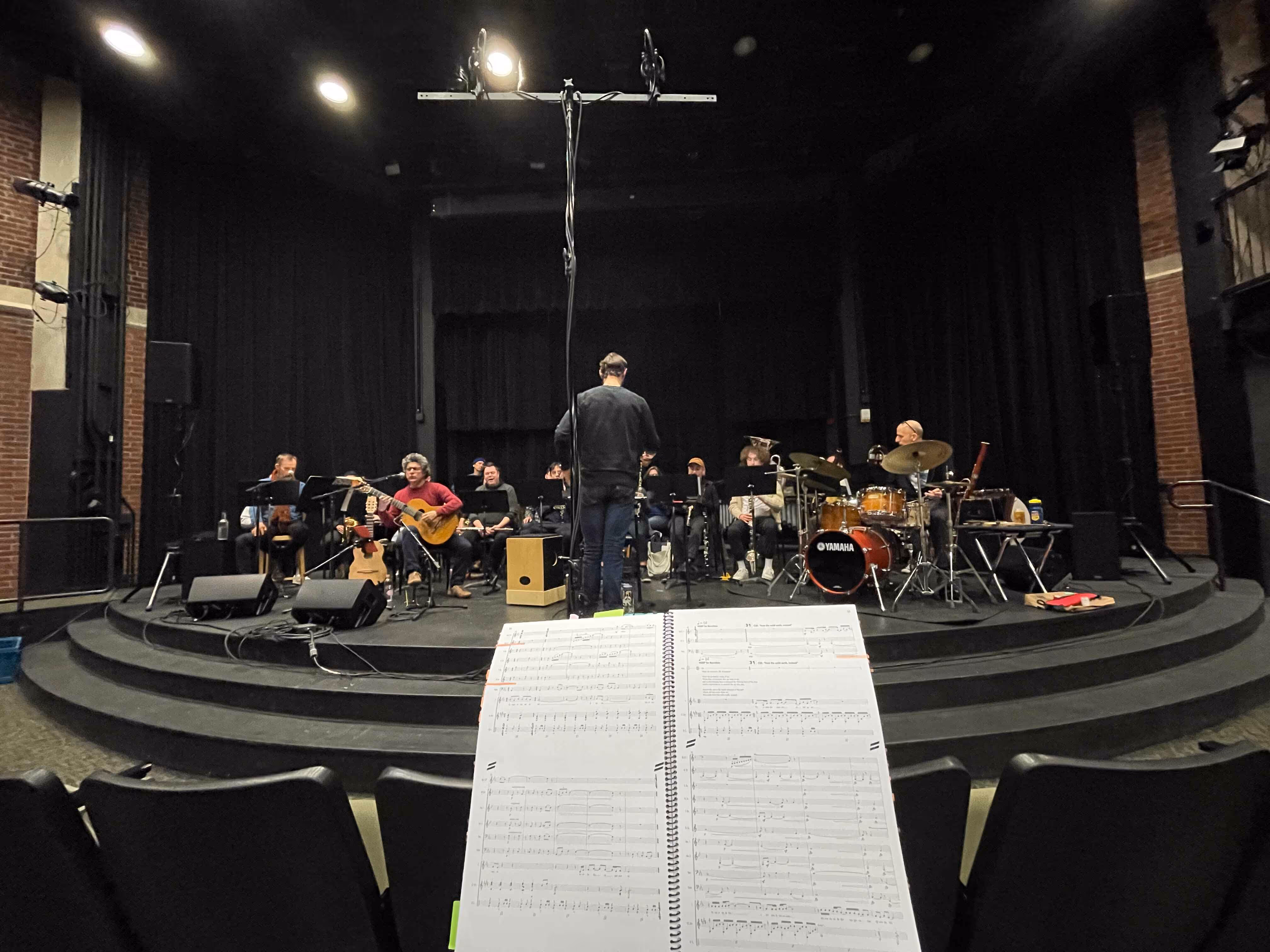 Rehearsing "Into the Labyrinth" at University of Michigan. Photo: Andrea Reinkemeyer