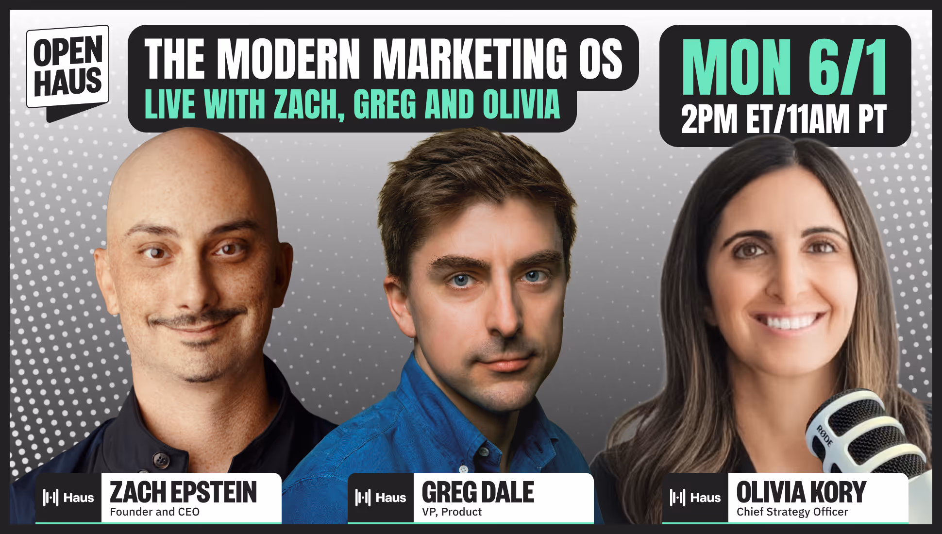 The Modern Marketing OS: Live with Zach, Olivia, and Greg