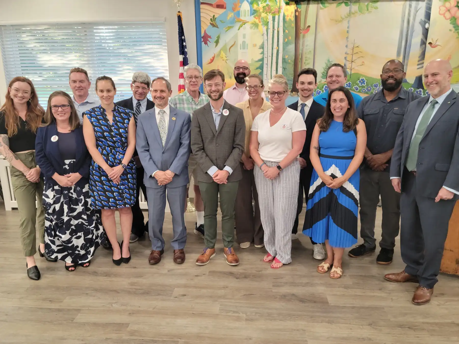 Orange Democratic candidates pose together for a group photo at an event for the November municipal election.