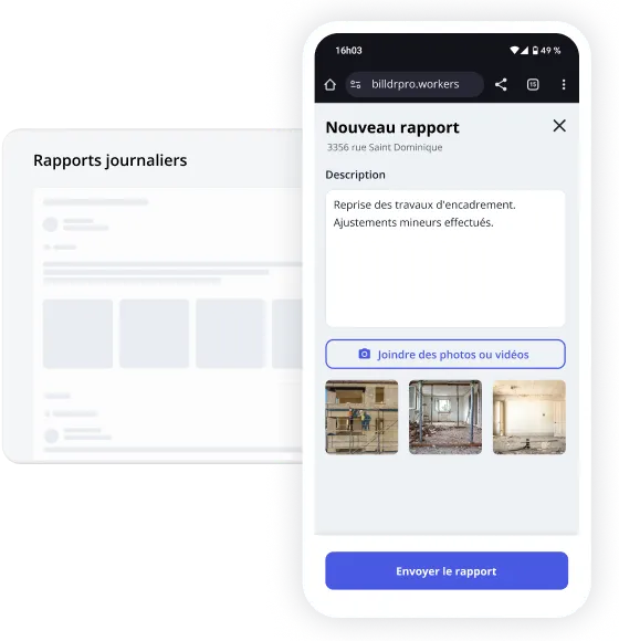 Illustration des rapports journaliers