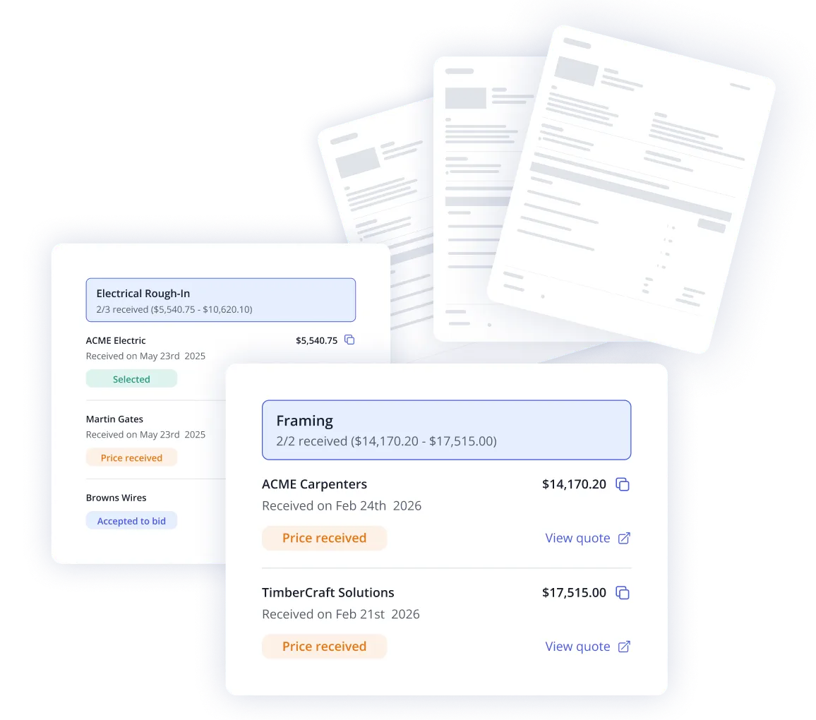 Screenshot of bid requests comparison