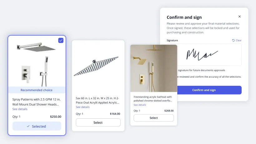Selections feature screenshot