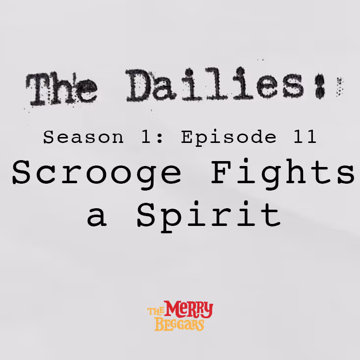 Scrooge Fights a Spirit