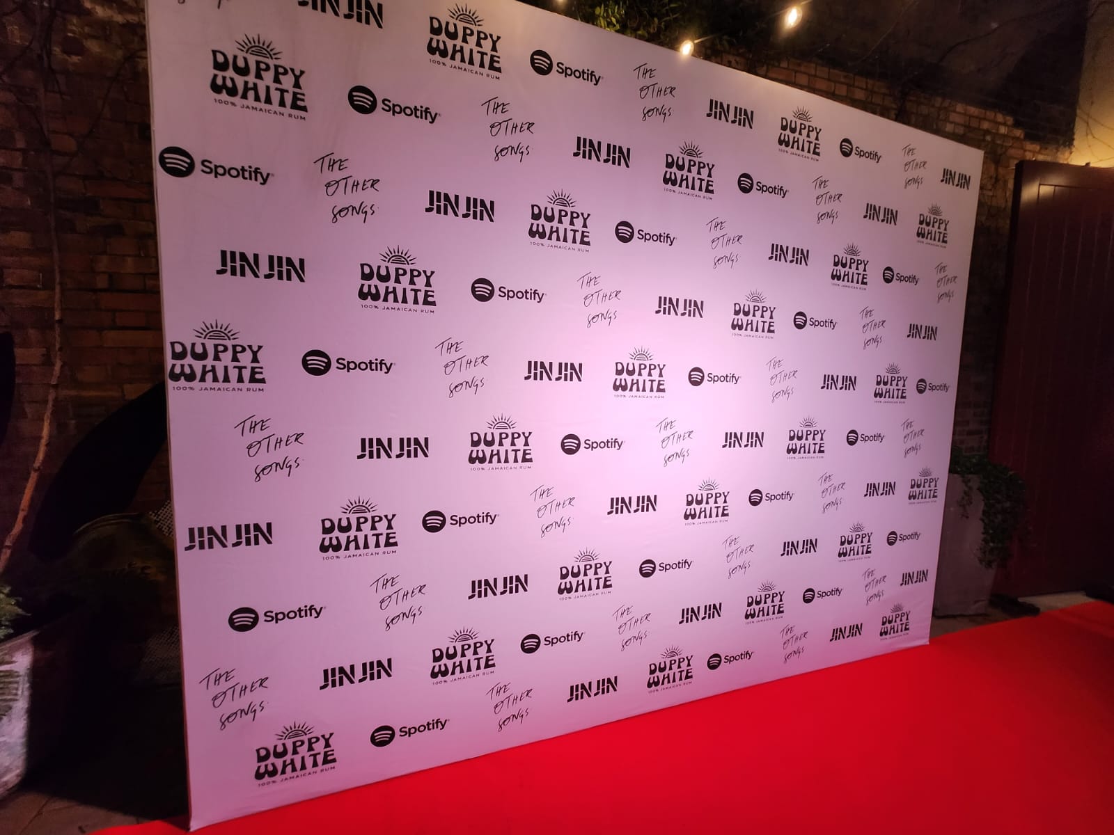 An example photo of our Step and Repeat Wall out on hire and a client event in London - Product Example Photo 15
