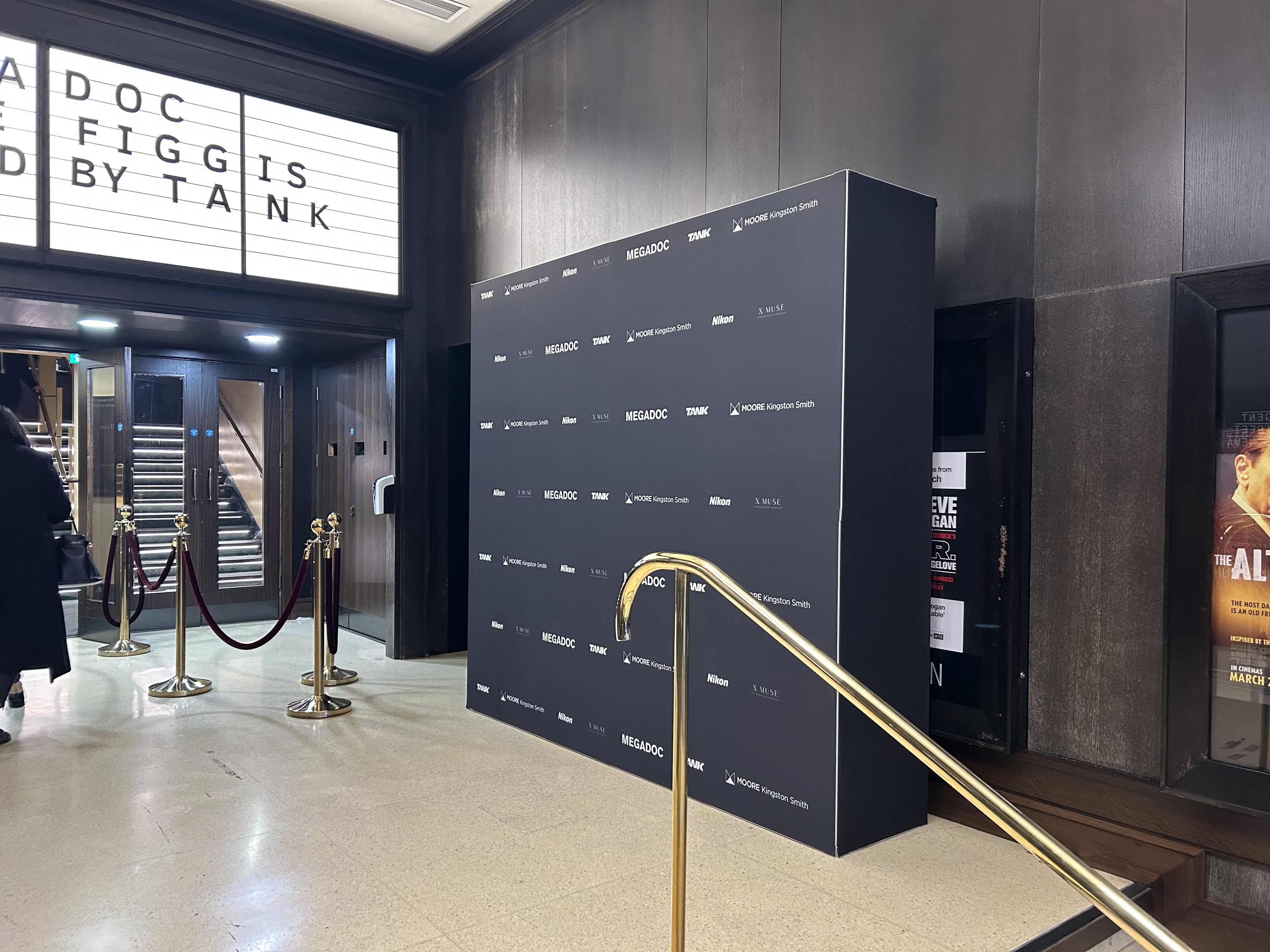 Spet and repeat back drop at Regent Street Cinema London