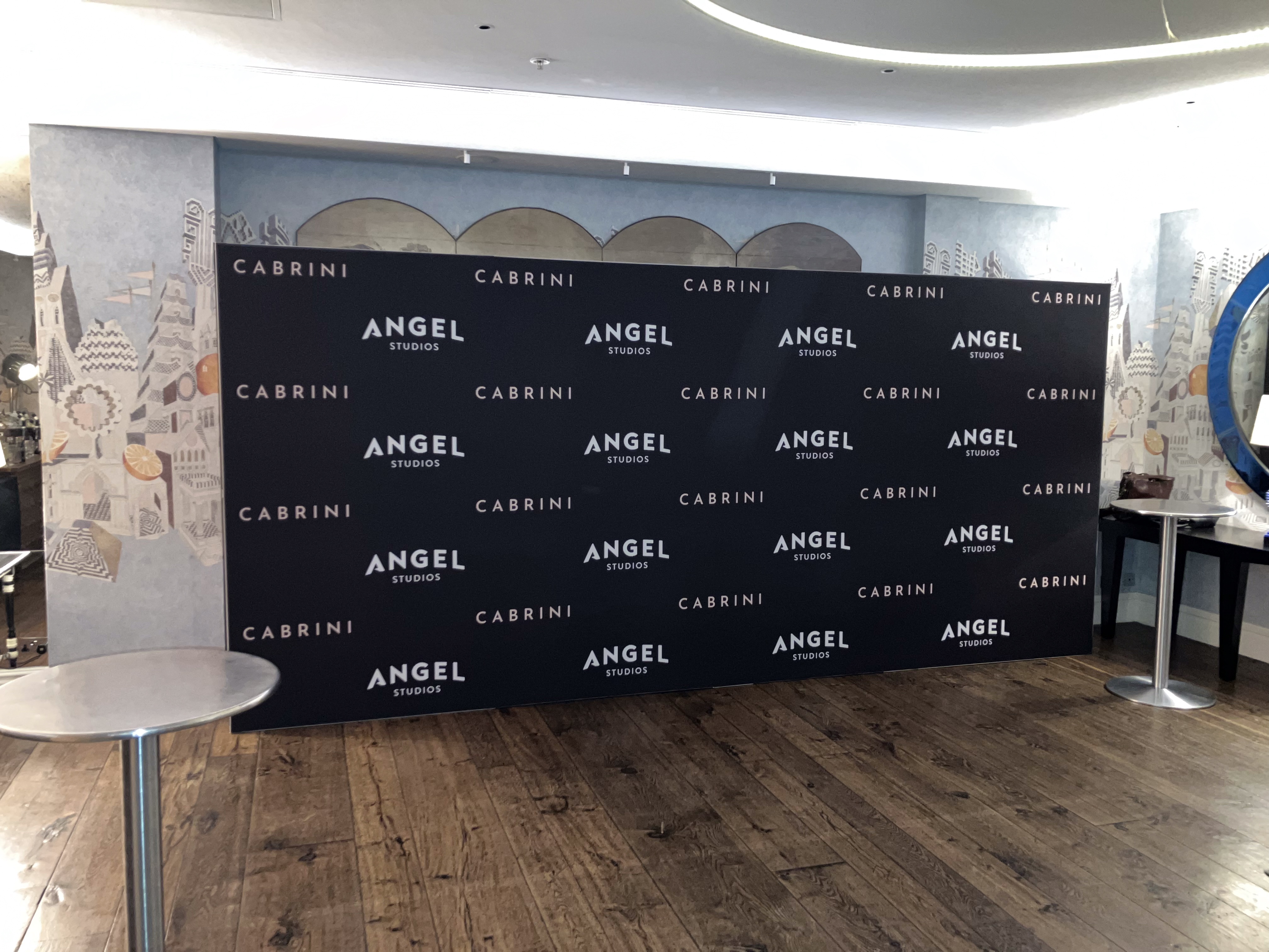 A photo of a 4.8m wide media wall