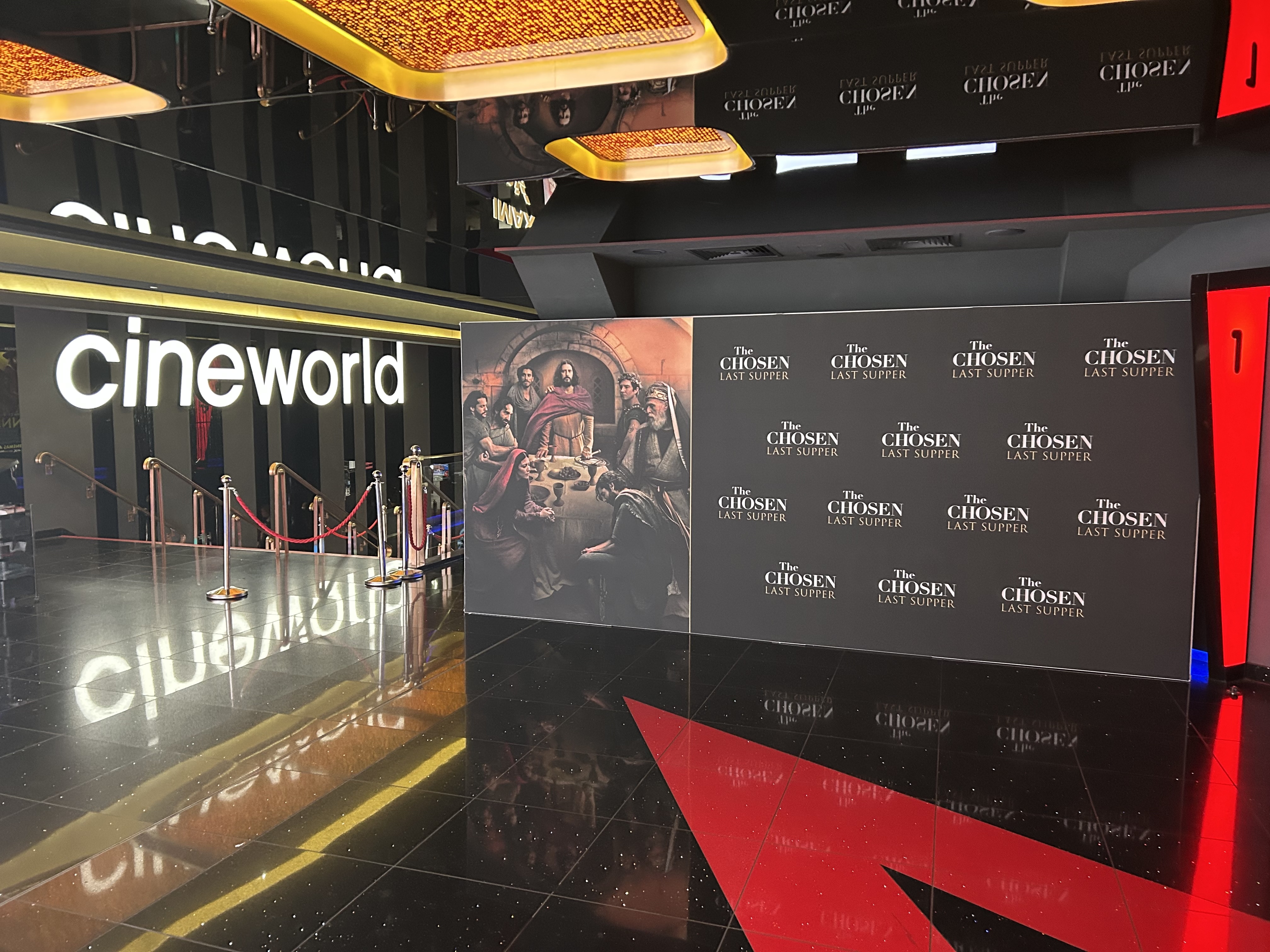 Step and repeat wall at Cineworld London