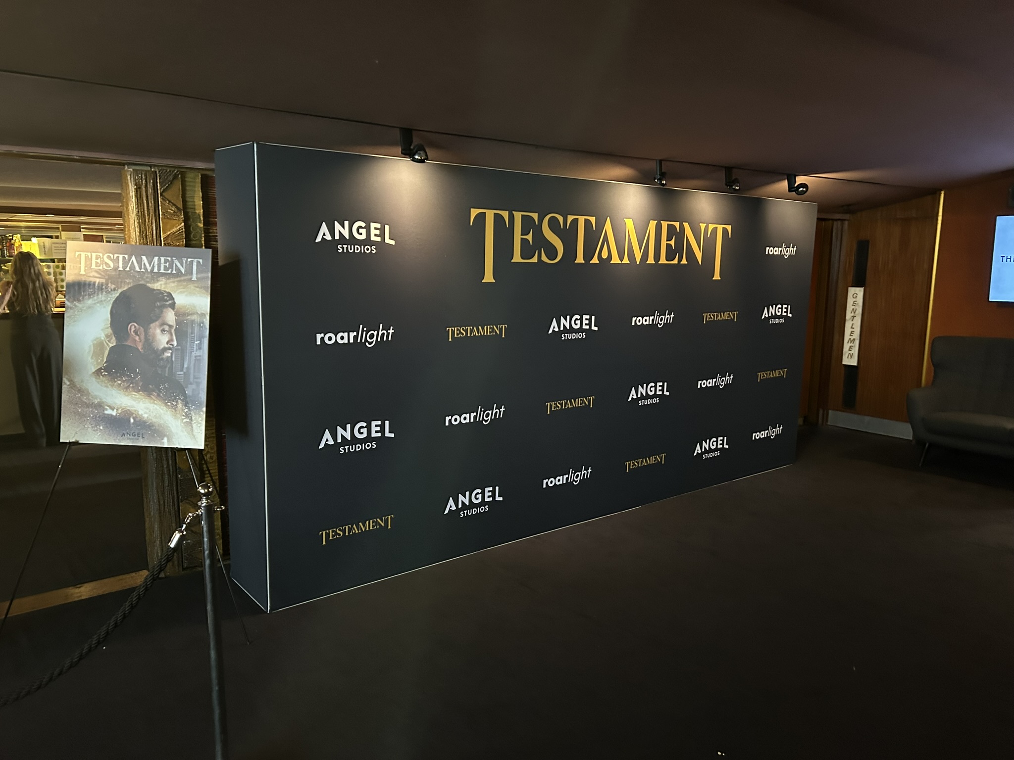 Film premier back drop step and repeat wall in mayfair
