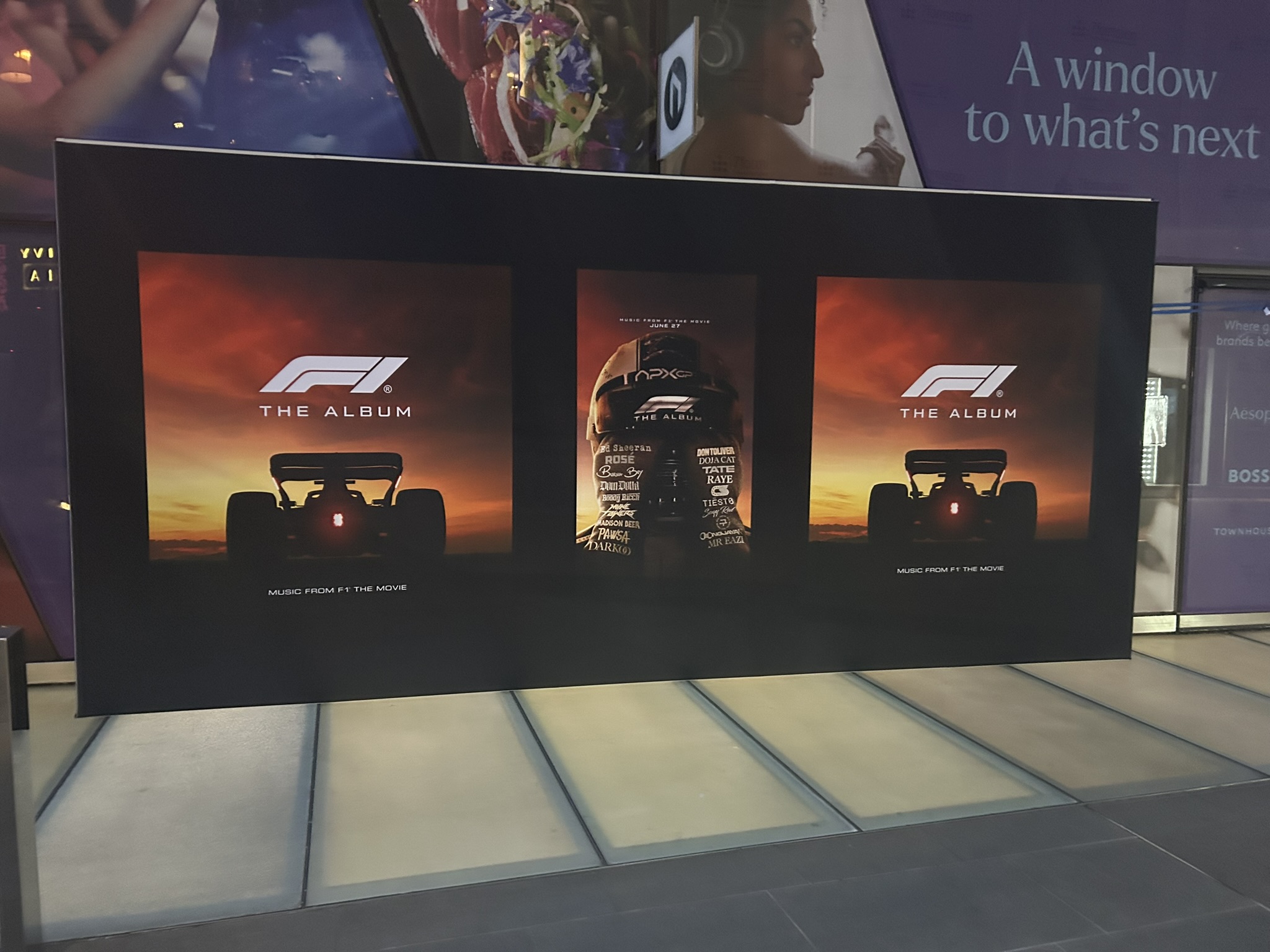 step repeat F1 backdrop for album launch  for f1 film 6m wide