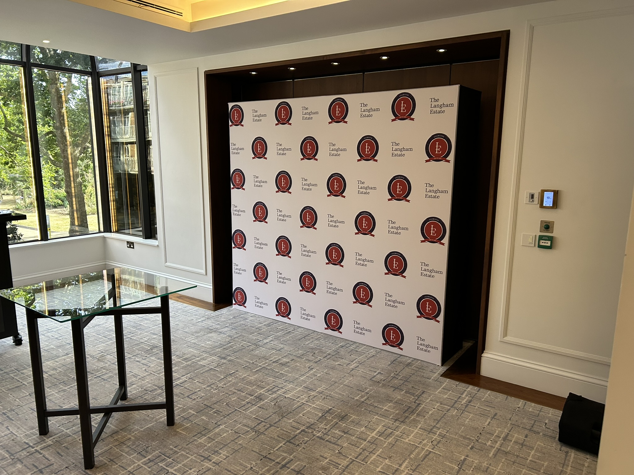 2.2 step and repeat wall at the Jumeirah Carlton Tower hotel Knightsbridge