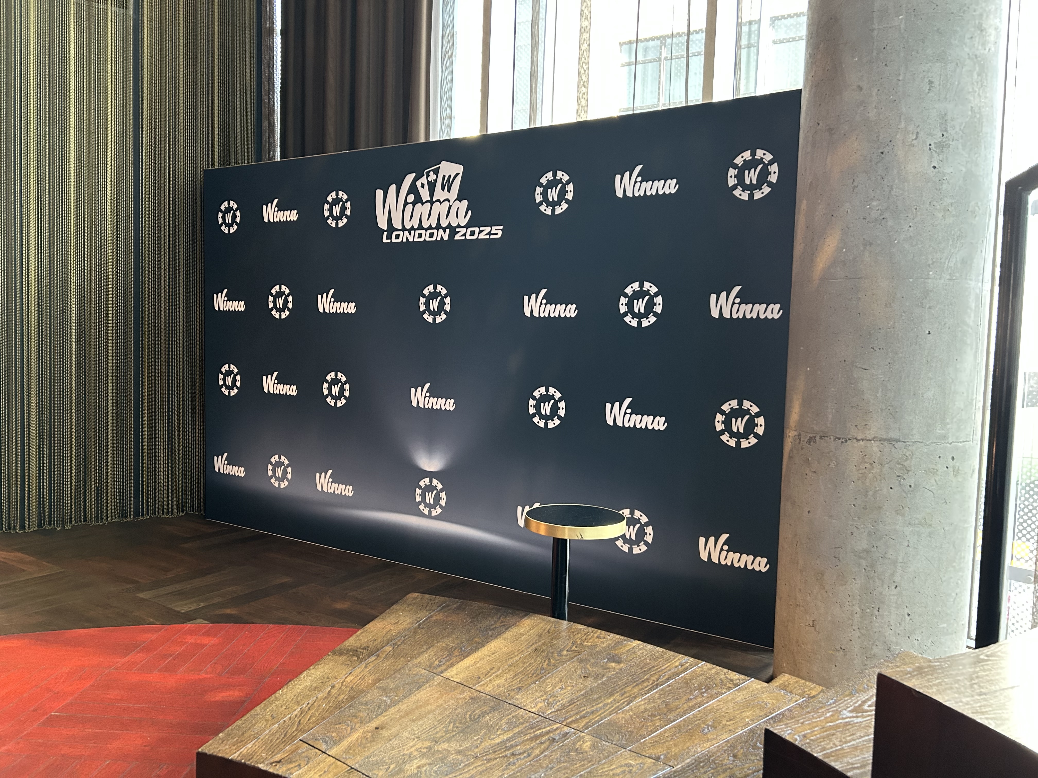 Poker tournament winners backdrop licester square