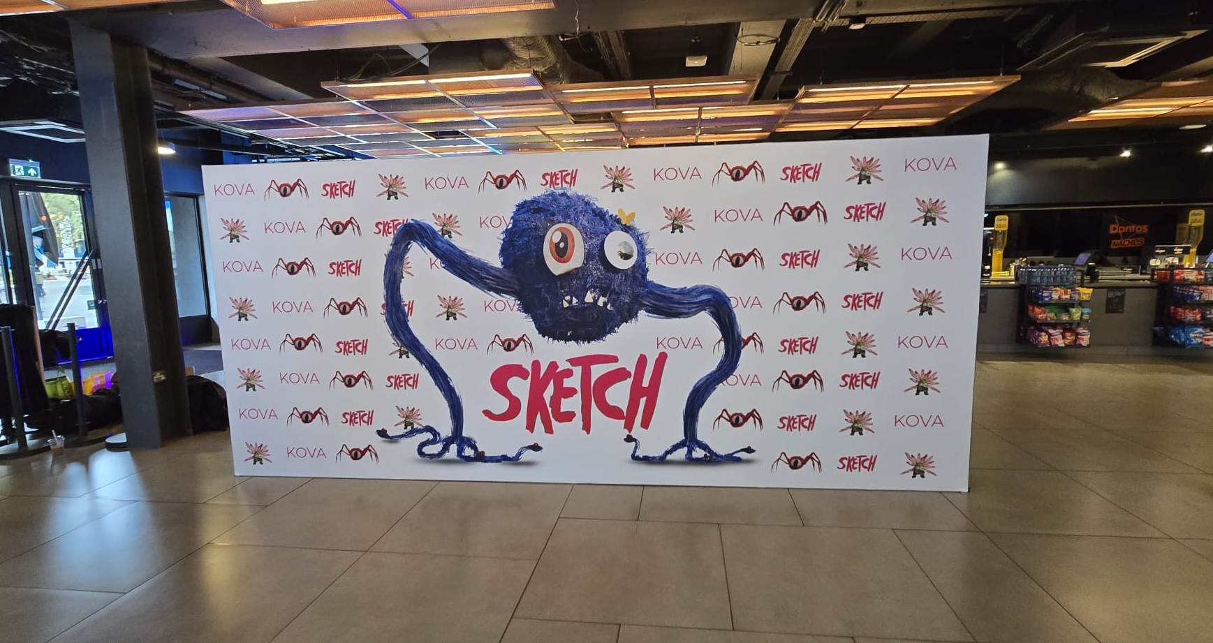  Step and repeat photo wall for the film sketch and the Leicester Square Vue Cinema
