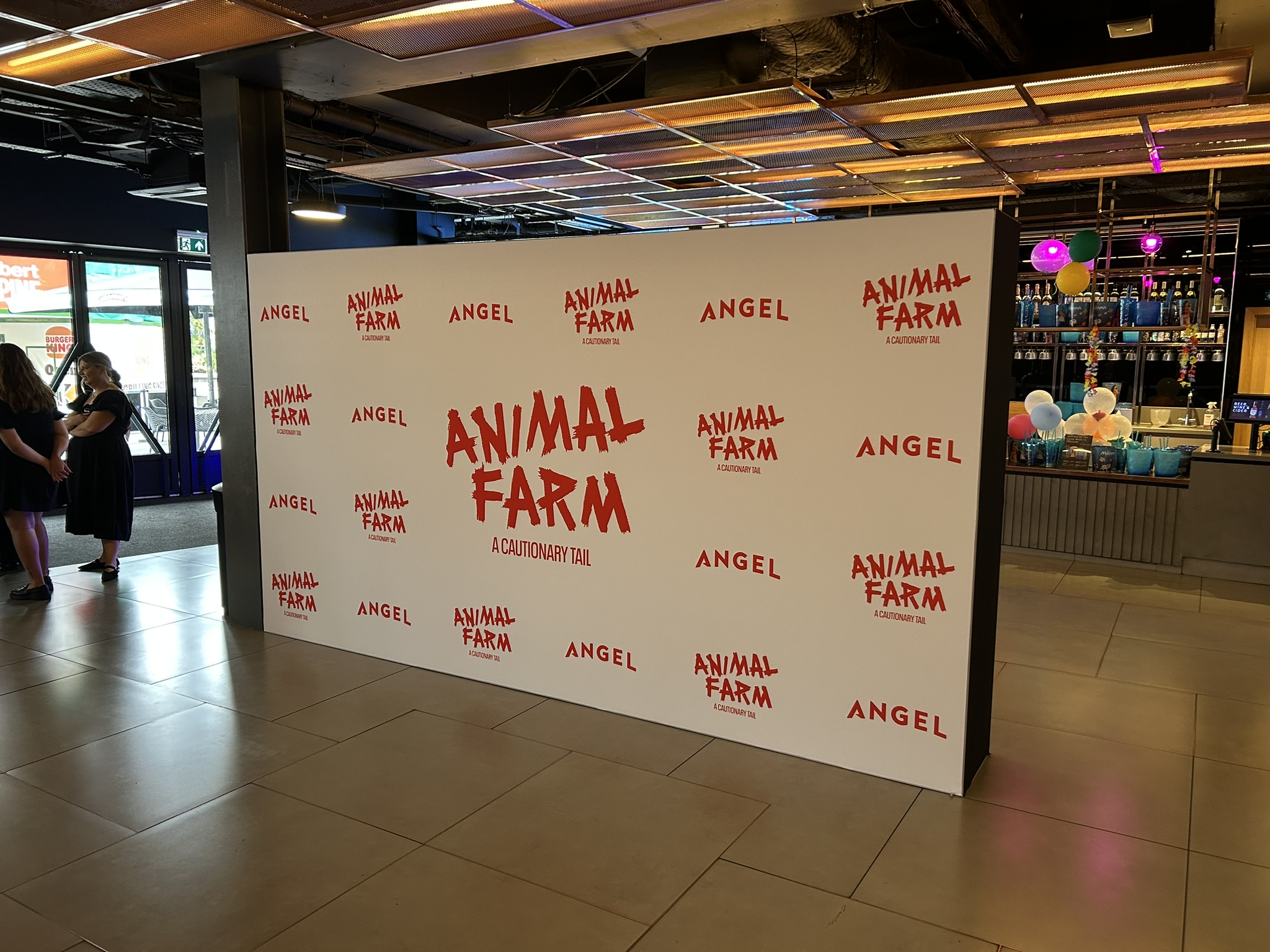 Animal Farm film photo backdrop for Leicester Square premier